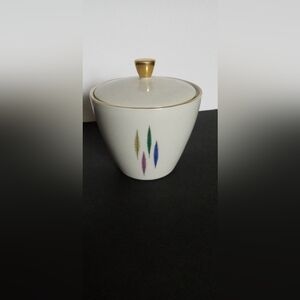 Vtg Seltmann Weiden White Porcelain Sugar Bowl Bavaria Germany